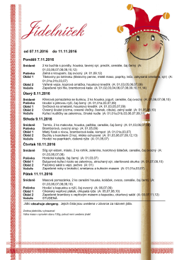 Jídelníček 7.11.