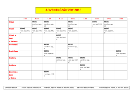 adventní zájezdy jednodenní