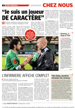 Je suis un joueur de caractère