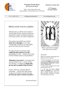 16-oct-2016 - Paroisse Notre Dame de Clignancourt