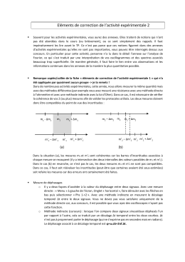 Eléments de correction de l`activité expérimentale 2