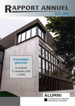 Rapport annuel FR - Agenda