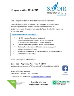 Voir Publicit&eacute; et programme complet en pdf