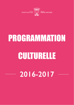 Programmation culturelle 2016-2017 - Ville de Porto