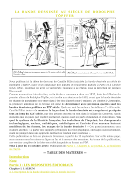 La bande dessinée au siècle de Rodolphe Töpffer