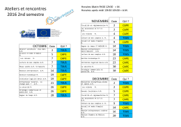 Calendrier r&eacute;unions entrepreneurs