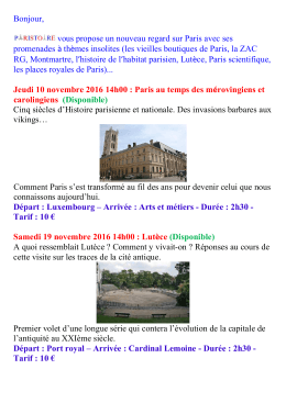 Bonjour, vous propose un nouveau regard sur Paris
