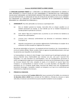 Mont-Tremblant Contest Rules - FR