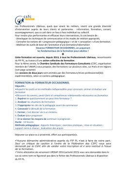 T&eacute;l&eacute;charger le contenu de la formation