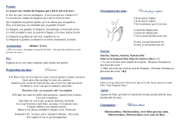 29&egrave;me Dimanche TO &ndash; Dimanche 9H30