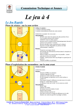 Le jeu à 4 - Comité de Basket de l`Yonne