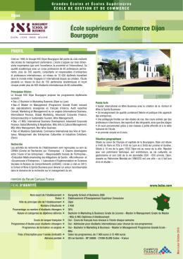 Burgundy School of Business, BSB - Dijon
