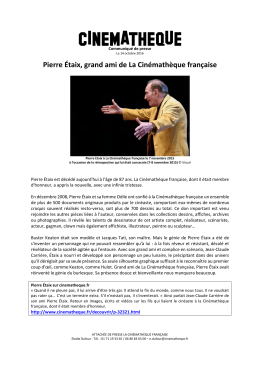 Pierre Étaix, grand ami de La Cinémathèque française