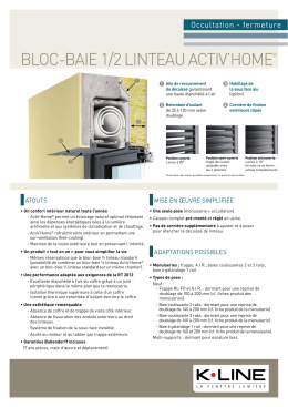 bloc-baie 1/2 linteau activ`home - K-Line