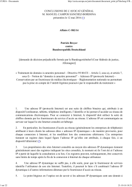 Conclusions de l`avocat général