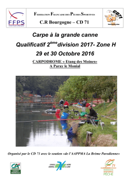 Carpe &agrave; la grande canne Qualificatif 2 division 2017- Zone H