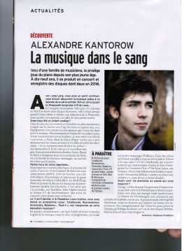 Lire l`interview de Classica