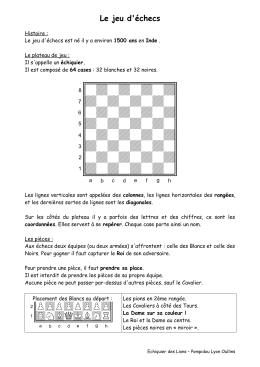 Règles du jeu - Echiquier des Lions