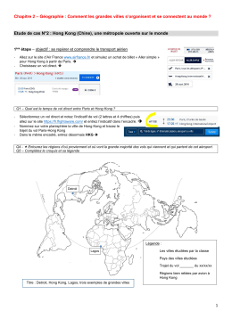 1 Chapitre 2 &ndash; G&eacute;ographie : Comment les grandes villes s