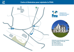 Carte et itinéraires pour rejoindre la FINA