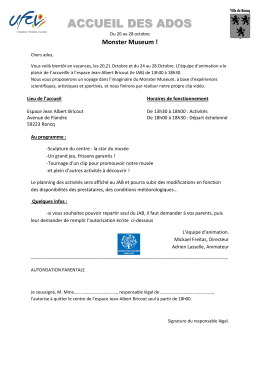 accueil des ados - Portail de l`animation territoriale