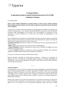 T&eacute;l&eacute;charger le communiqu&eacute; de presse