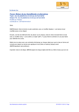 Forum: Moteur de jeu GameBlender et alternatives