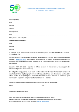 Formulaire d`autorisation parentale