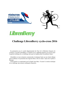 Règlment Challenge Libre en Berry 2016 - Comite-Cher