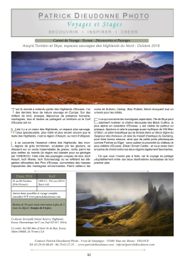 Carnet de voyage photo Ecosse 2016