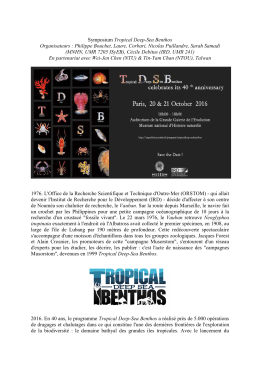 Symposium Tropical Deep-Sea Benthos