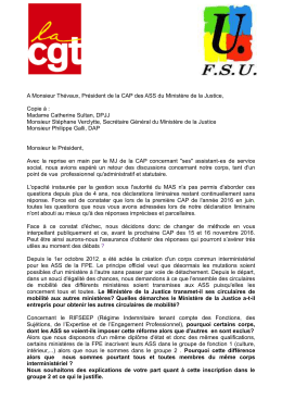Courrier CAP ASS - Snpes-Pjj-Fsu