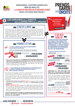 ce que dit la droite ce que nous avons fait pourquoi