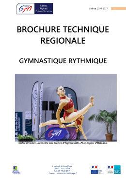 BTR GR 2016 2017 Finale - Comité Régional de Gymnastique