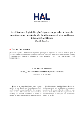 Architecture logicielle générique et approche à base de - Tel