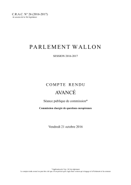 parlement wallon - Recherche plein texte