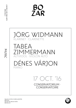 J&Ouml;RG WIDMANN tABeA ZIMMeRMANN D&Eacute;NeS v&Aacute;RJoN 17