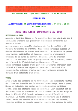 POT POURRI POLITIQUE sans PERIODICITE ni PRIORITE
