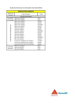 Toitures apparentes - Guide Sarnafil PVC