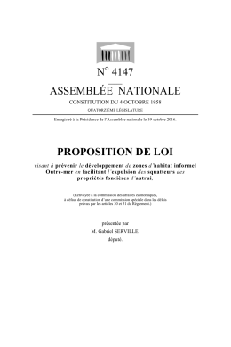 N&deg; 4147 ASSEMBL&Eacute;E NATIONALE PROPOSITION DE LOI