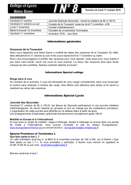 t&eacute;l&eacute;chargement - Bienvenue sur le site de NOTRE-DAME