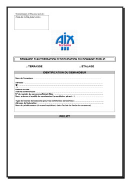 Visa de l`Elu pour avis : DEMANDE D - Aix-les