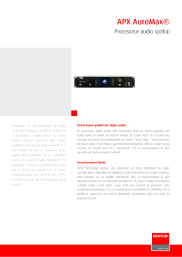 Sp&eacute;cifications techniques