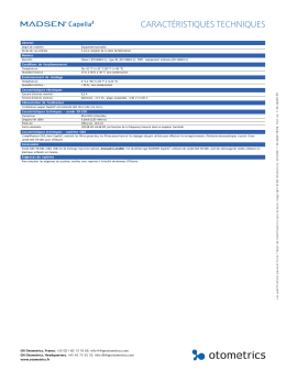 caract&eacute;ristiques techniques
