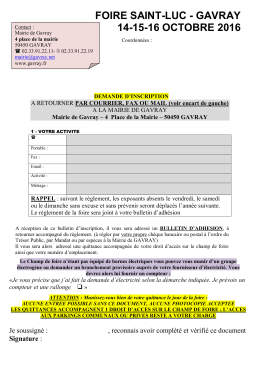 Bulletin d`adhésion