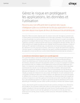 Gérez le risque en protégeant les applications, les données