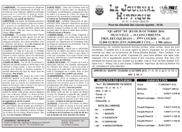 PMU du Jeudi 20 oct 2016