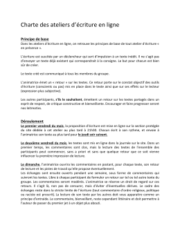 t&eacute;l&eacute;chargeant la charte des ateliers - Ecrire-en