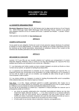 consulter le r&egrave;glement