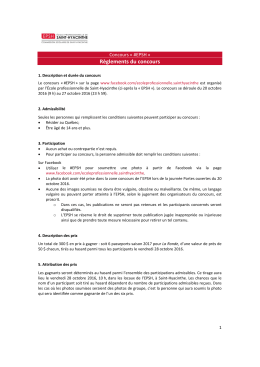 R&egrave;glements du concours - &Eacute;cole professionnelle de Saint
